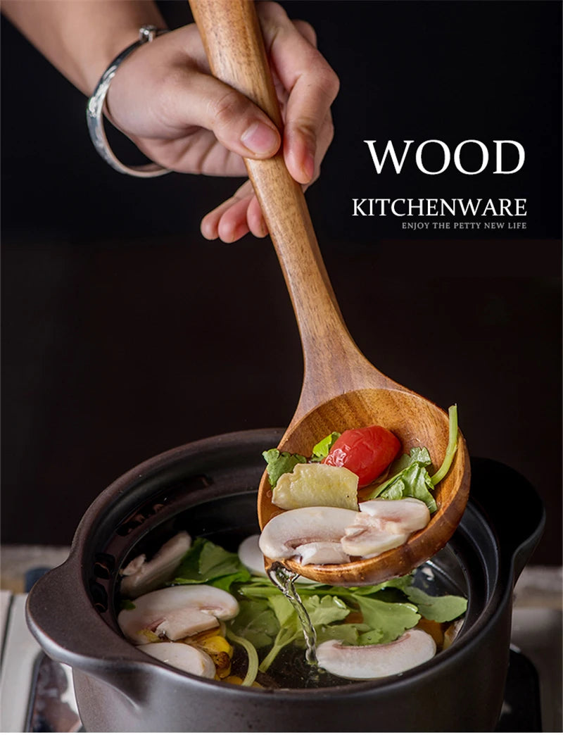 Teak Wooden Kitchen Utensil Set