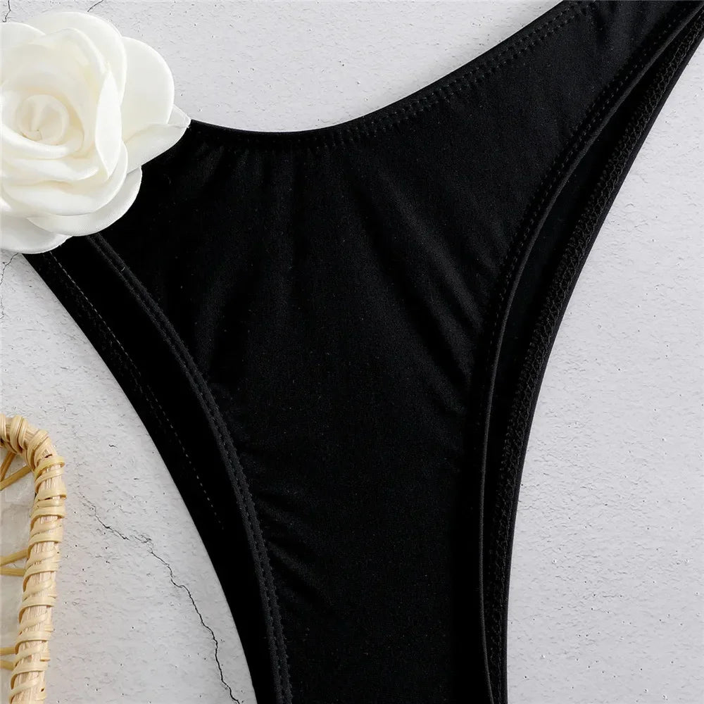 Bianca Flower Bandeau Bikini Set