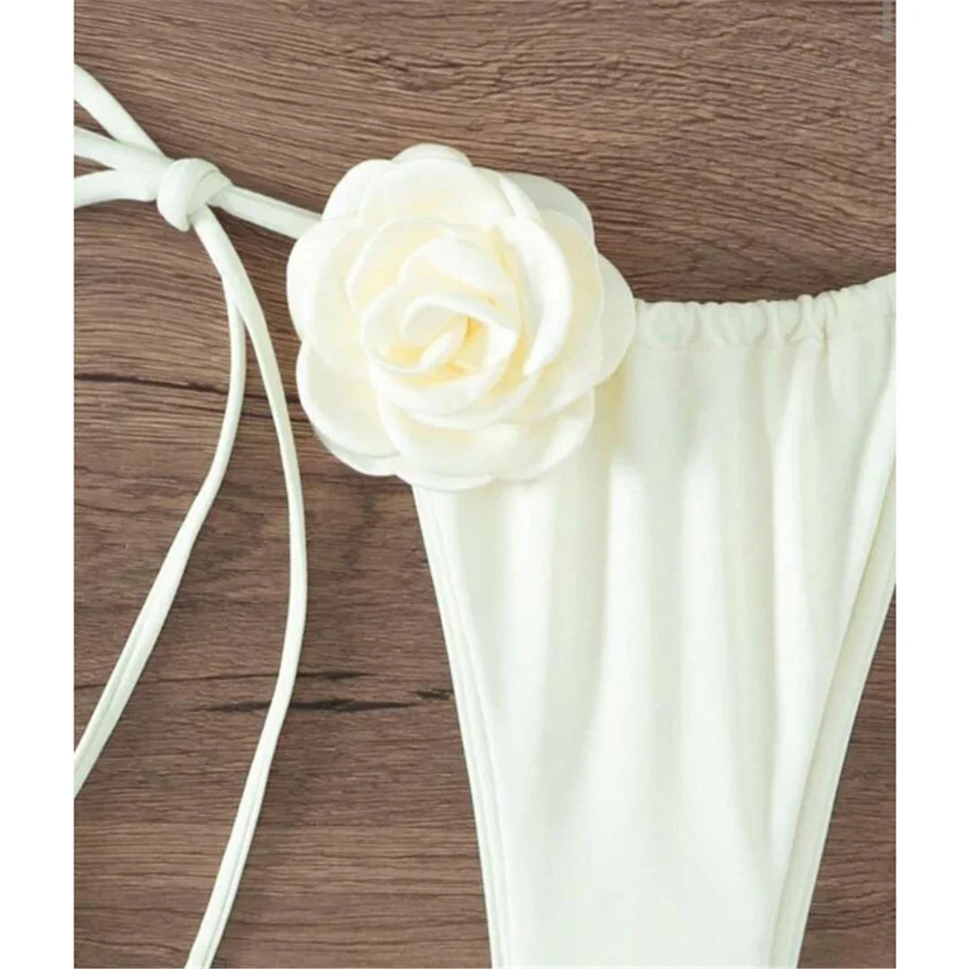 Bianca Flower Bandeau Bikini Set