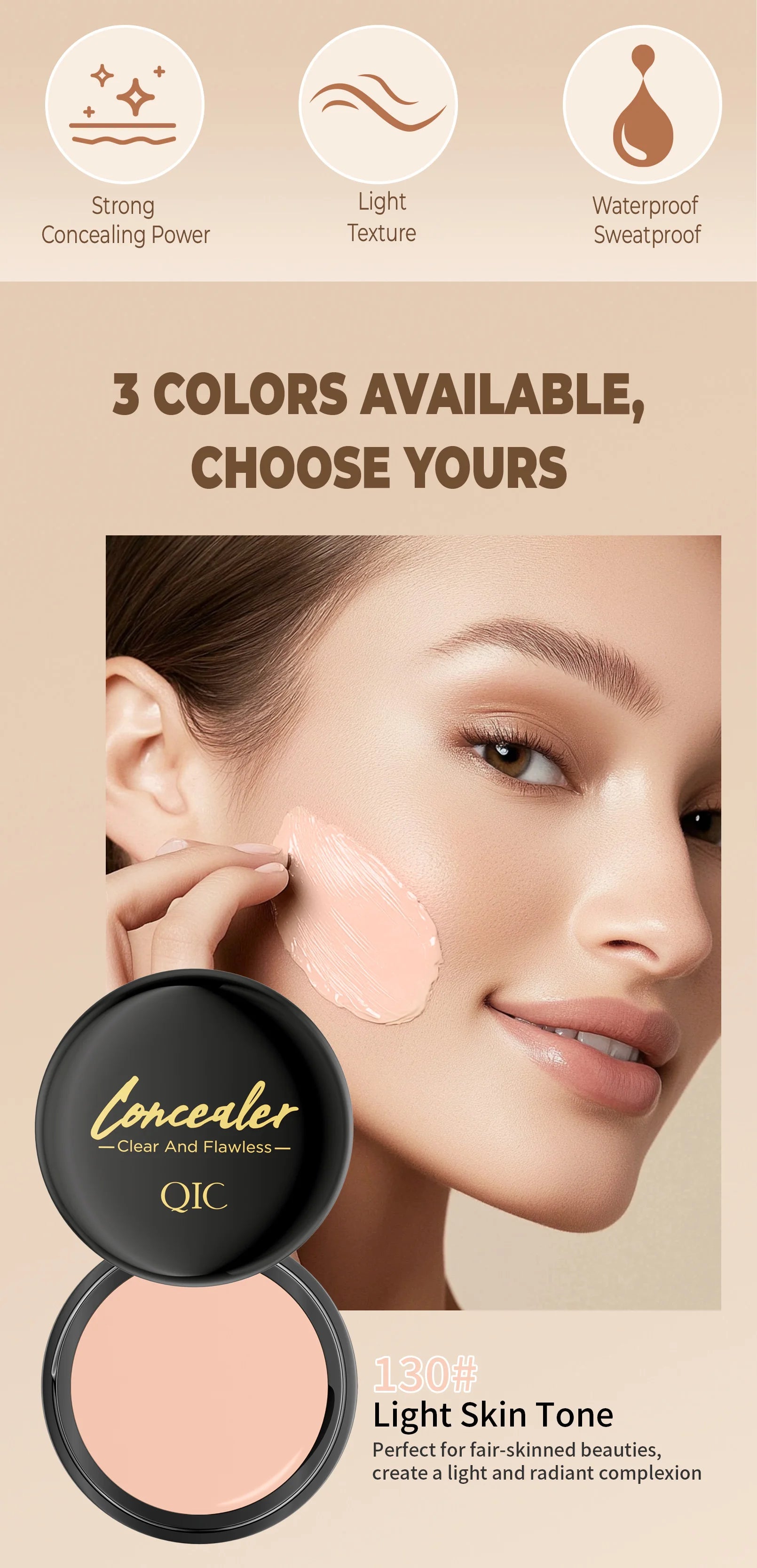 Waterproof Full Coverage Concealer