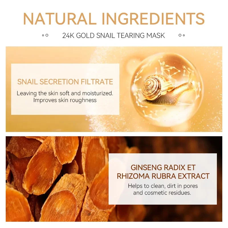 24K Gold Snail Peel-Off Face Mask