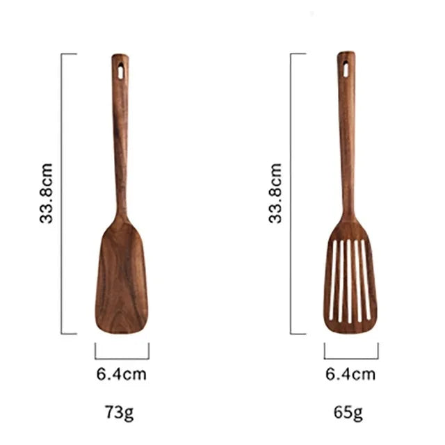 Teak Wooden Kitchen Utensil Set