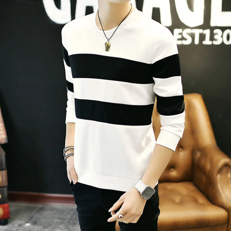 Striped Black & White Sweatshirt