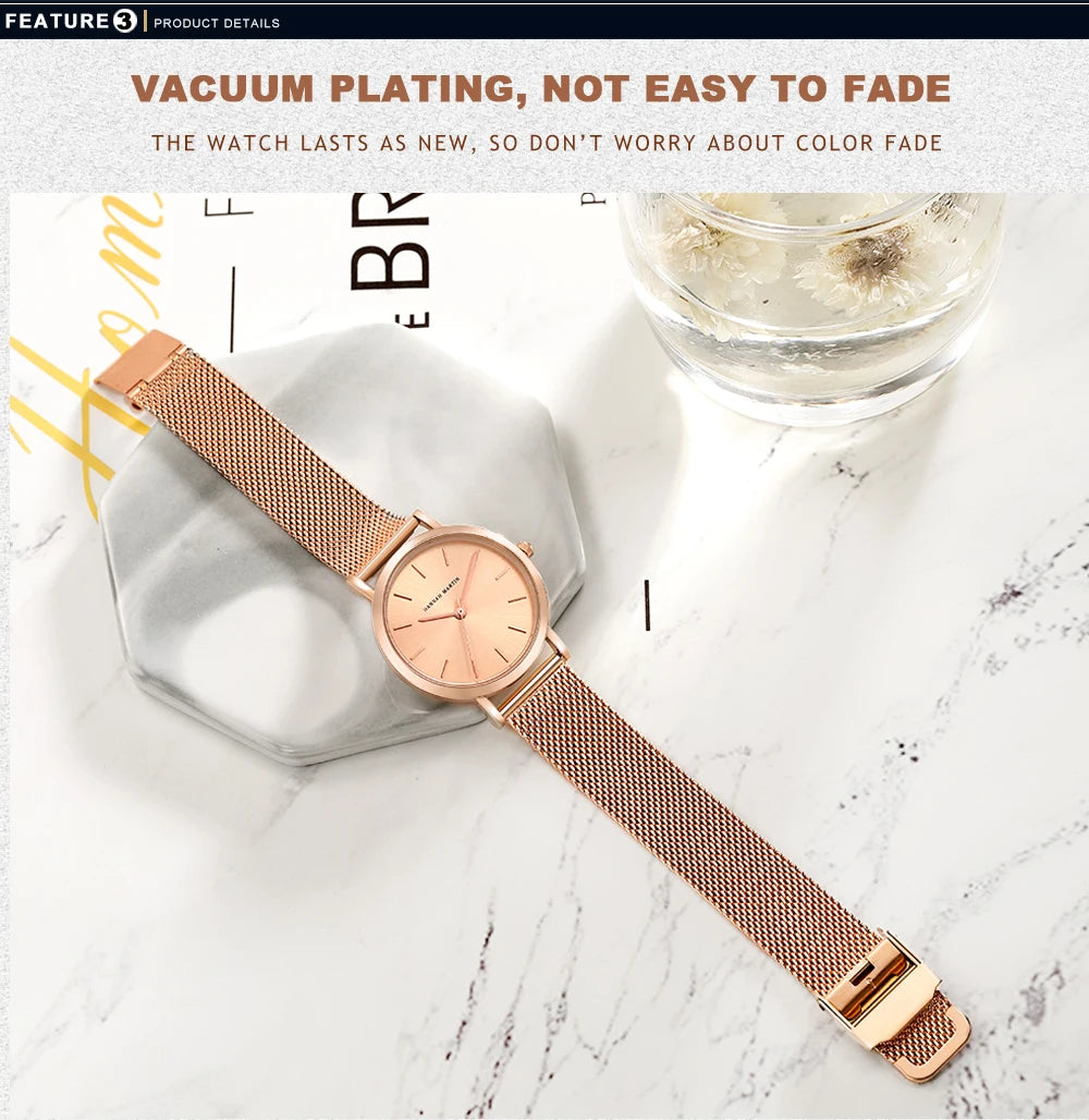 Hannah Martin Rose Gold Ladies’ Quartz Watch