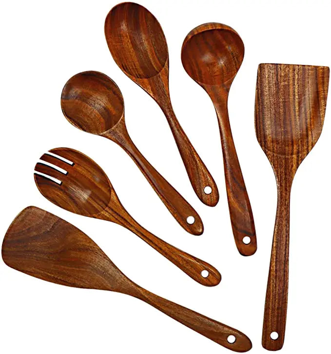 Teak Wooden Kitchen Utensil Set