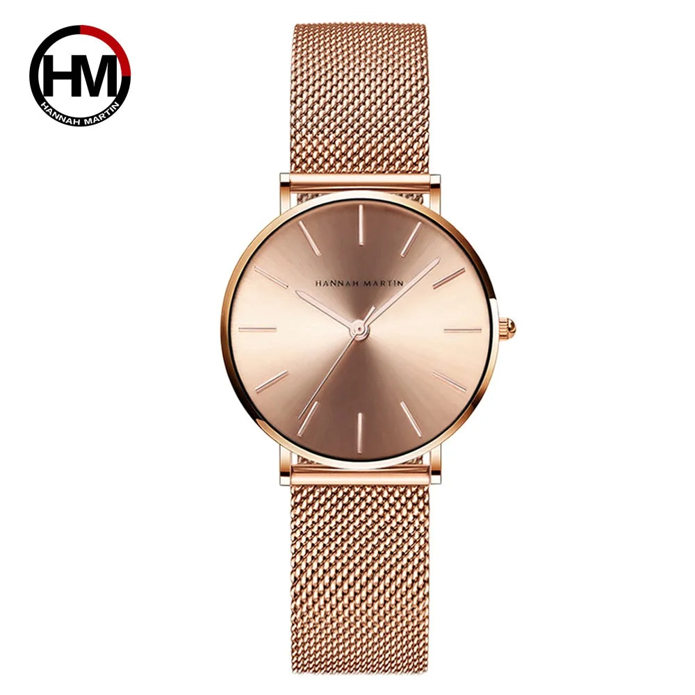 Hannah Martin Rose Gold Ladies’ Quartz Watch