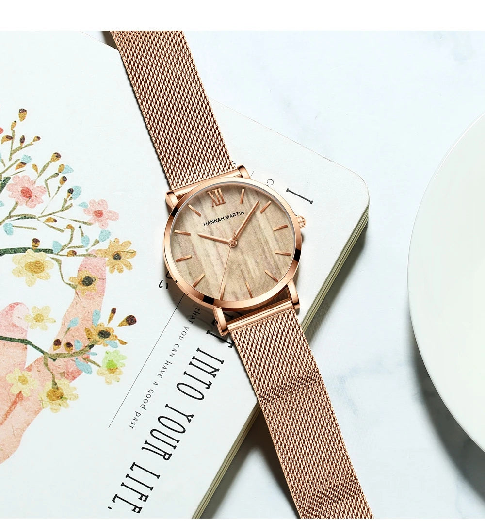 Hannah Martin Rose Gold Ladies’ Quartz Watch
