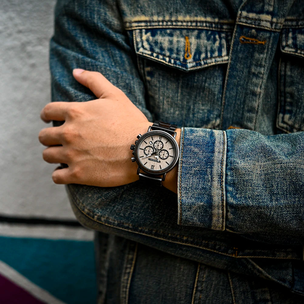 Men’s Wooden Chronograph Watch