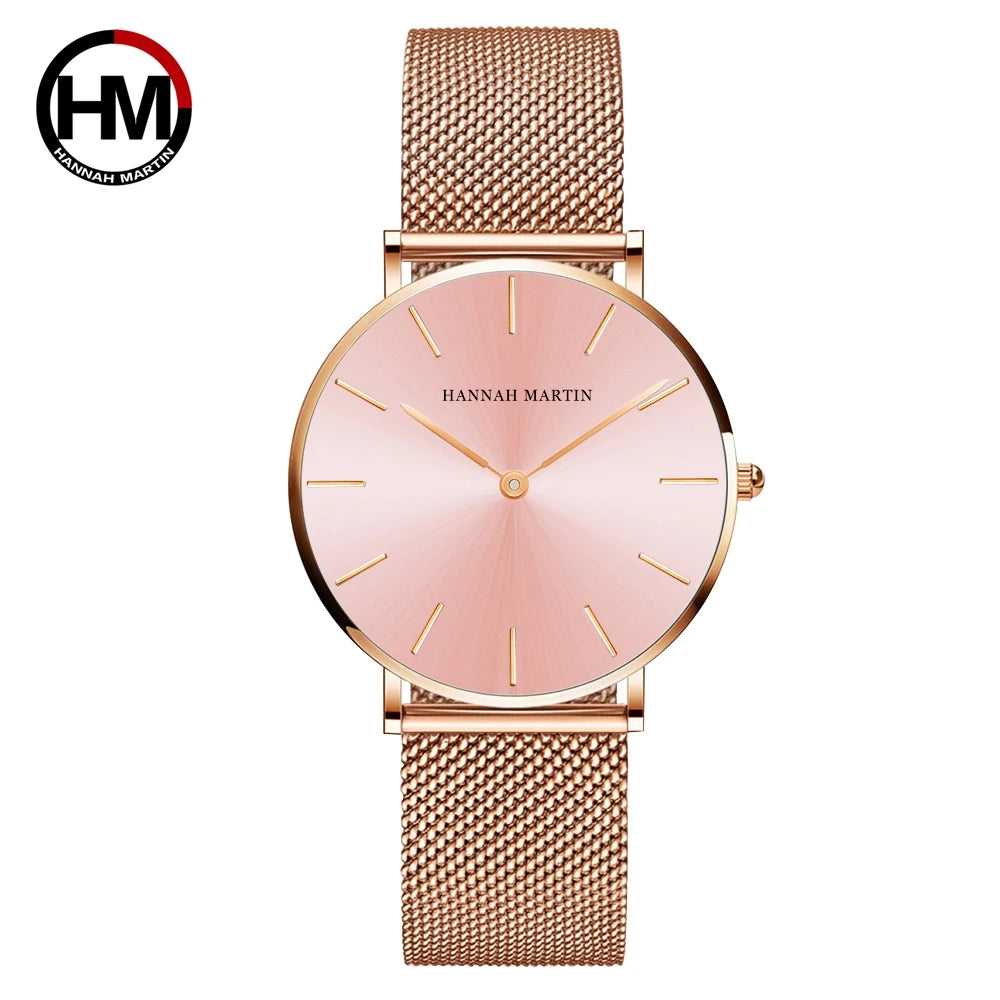 Hannah Martin Rose Gold Ladies’ Quartz Watch