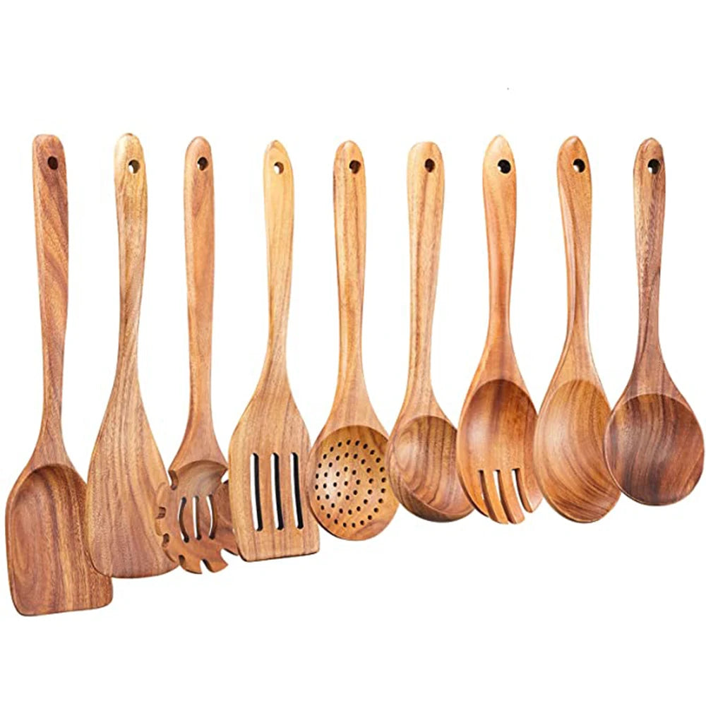 Teak Wooden Kitchen Utensil Set
