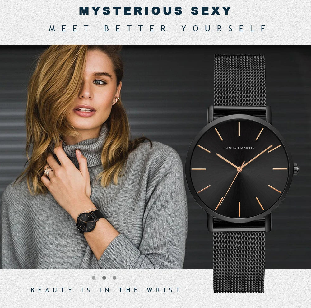 Hannah Martin Rose Gold Ladies’ Quartz Watch