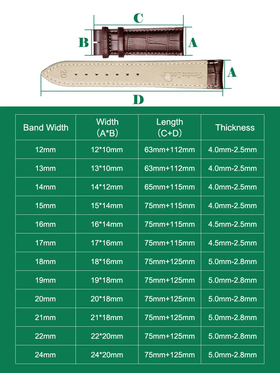 UTHAI Leather Watch Strap