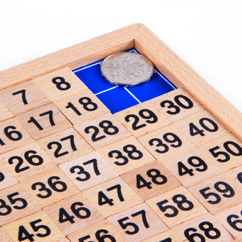 Montessori Wooden Number Puzzle – 1 to 100 Counting & Cognitive Toy