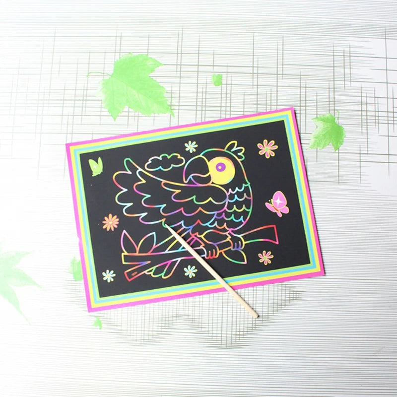 Scratch Art Paper Set – 10pcs