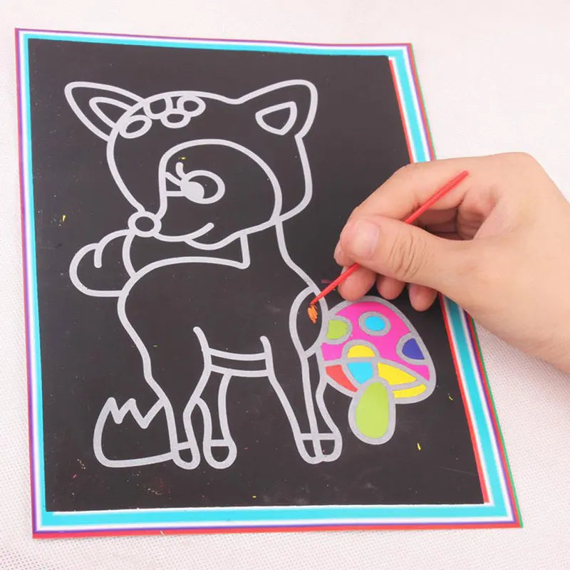 Scratch Art Paper Set – 10pcs