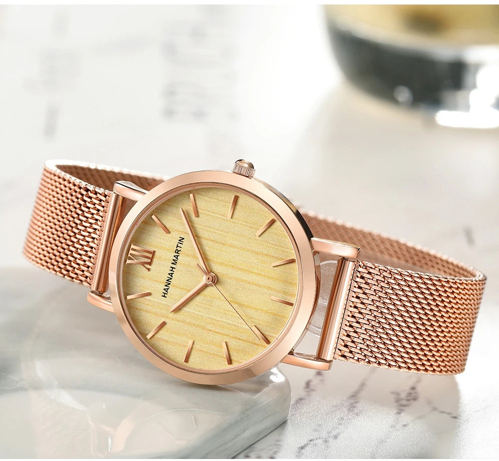 Hannah Martin Rose Gold Ladies’ Quartz Watch