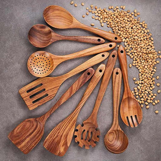 Teak Wooden Kitchen Utensil Set