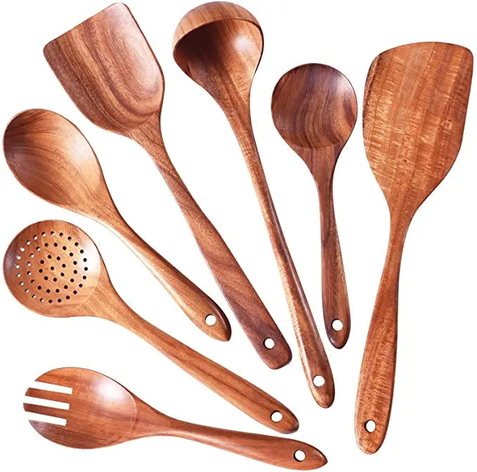 Teak Wooden Kitchen Utensil Set