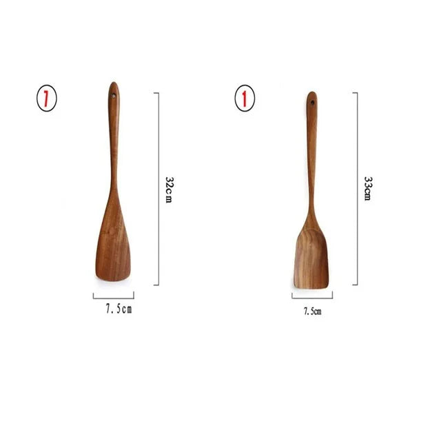 Teak Wooden Kitchen Utensil Set
