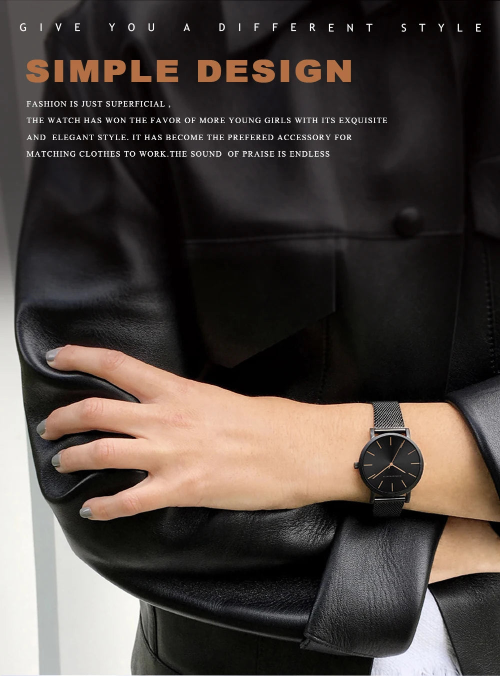 Hannah Martin Rose Gold Ladies’ Quartz Watch