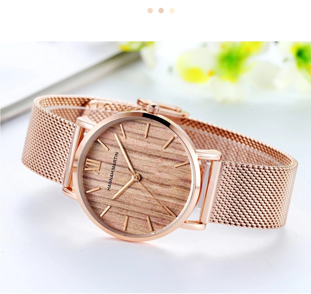 Hannah Martin Rose Gold Ladies’ Quartz Watch