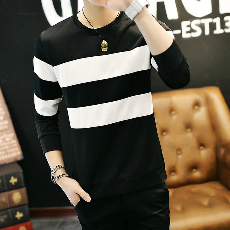 Striped Black & White Sweatshirt