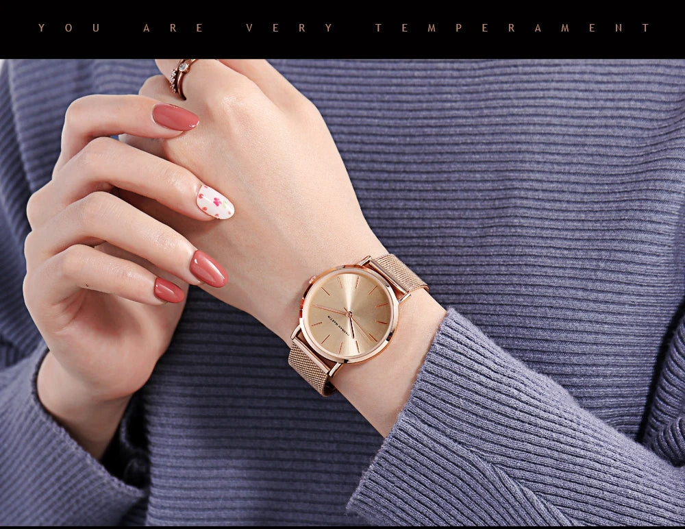 Hannah Martin Rose Gold Ladies’ Quartz Watch