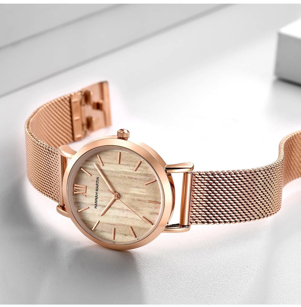 Hannah Martin Rose Gold Ladies’ Quartz Watch