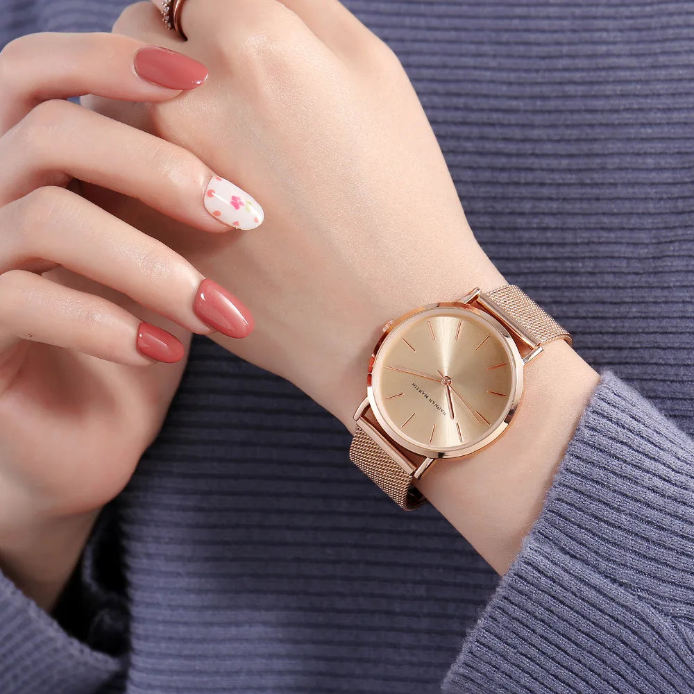 Hannah Martin Rose Gold Ladies’ Quartz Watch