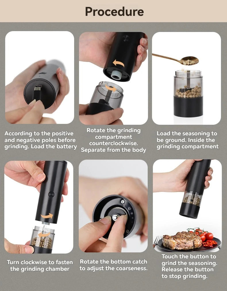 Automatic Electric Salt & Pepper Grinder