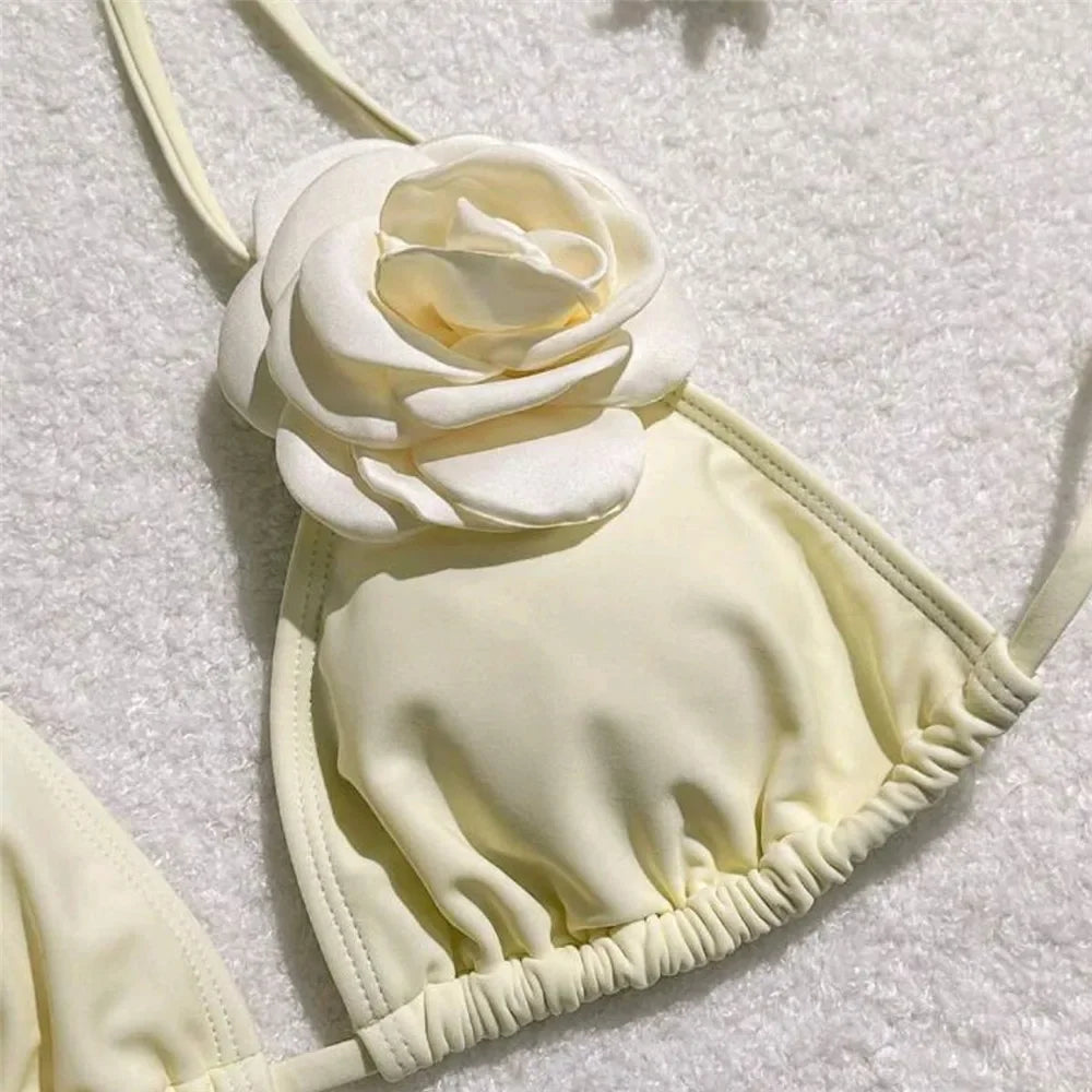 Bianca Flower Bandeau Bikini Set
