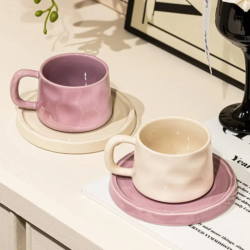 Ceramic Coffee Mug with Tray