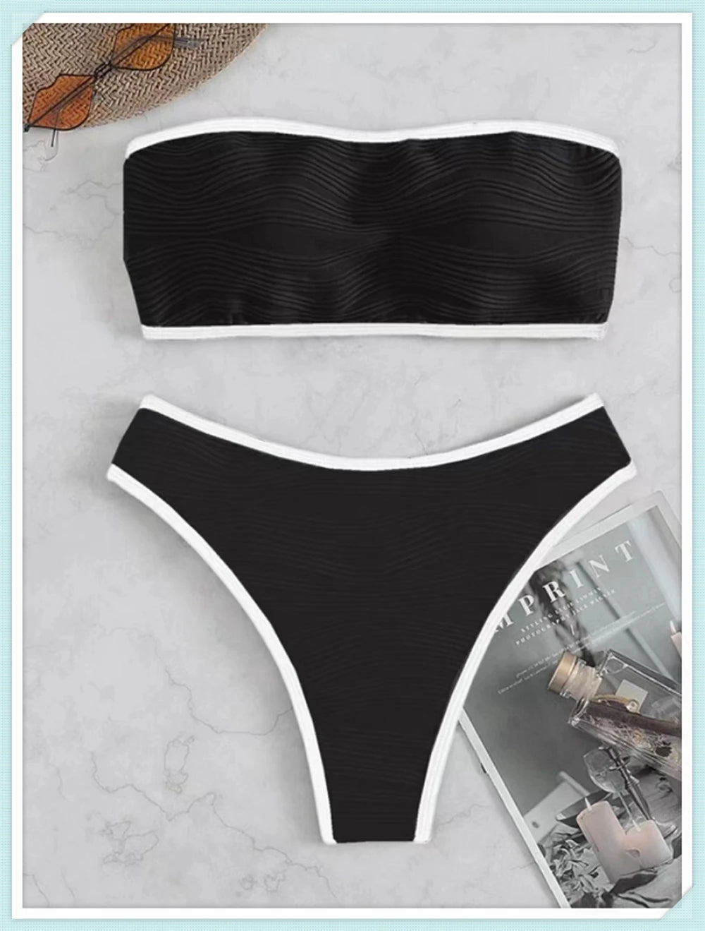 Daisy Bikini Set - Black
