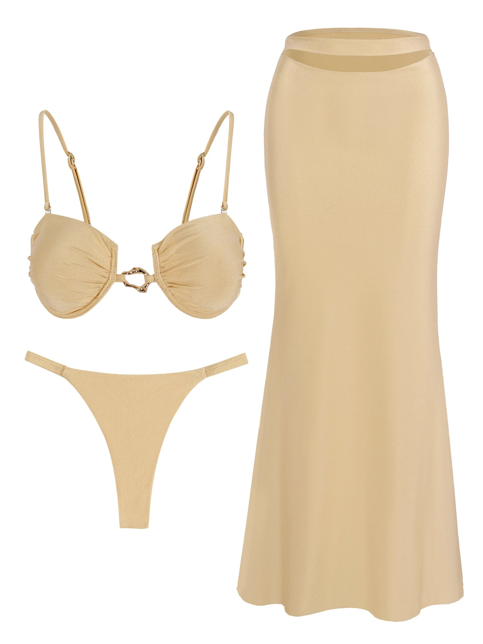 Bikini Set with Cover-Up Skirt