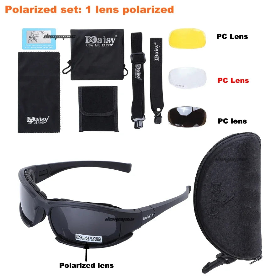 Daisy Tactical Goggles Sunglasses - 4 Lens