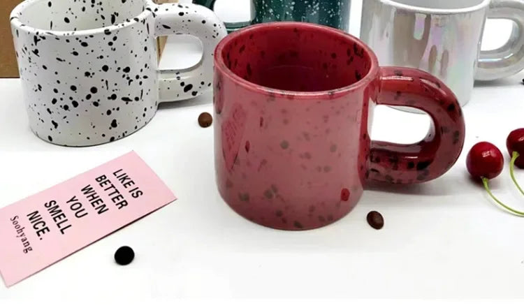 Anamorphic Ink Splash Porcelain Mug