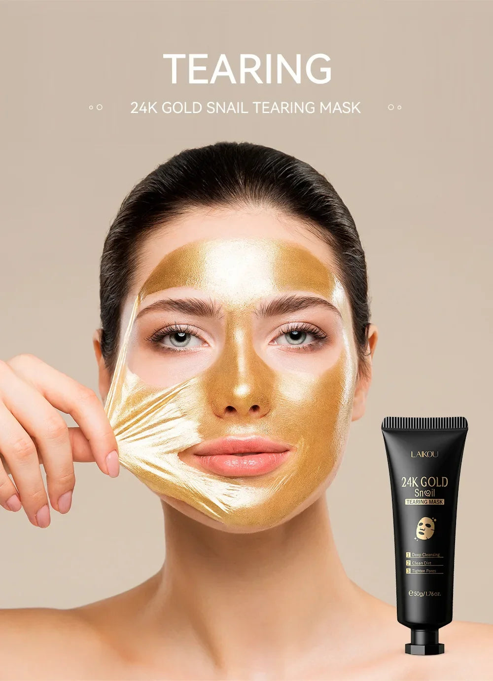 24K Gold Snail Peel-Off Face Mask