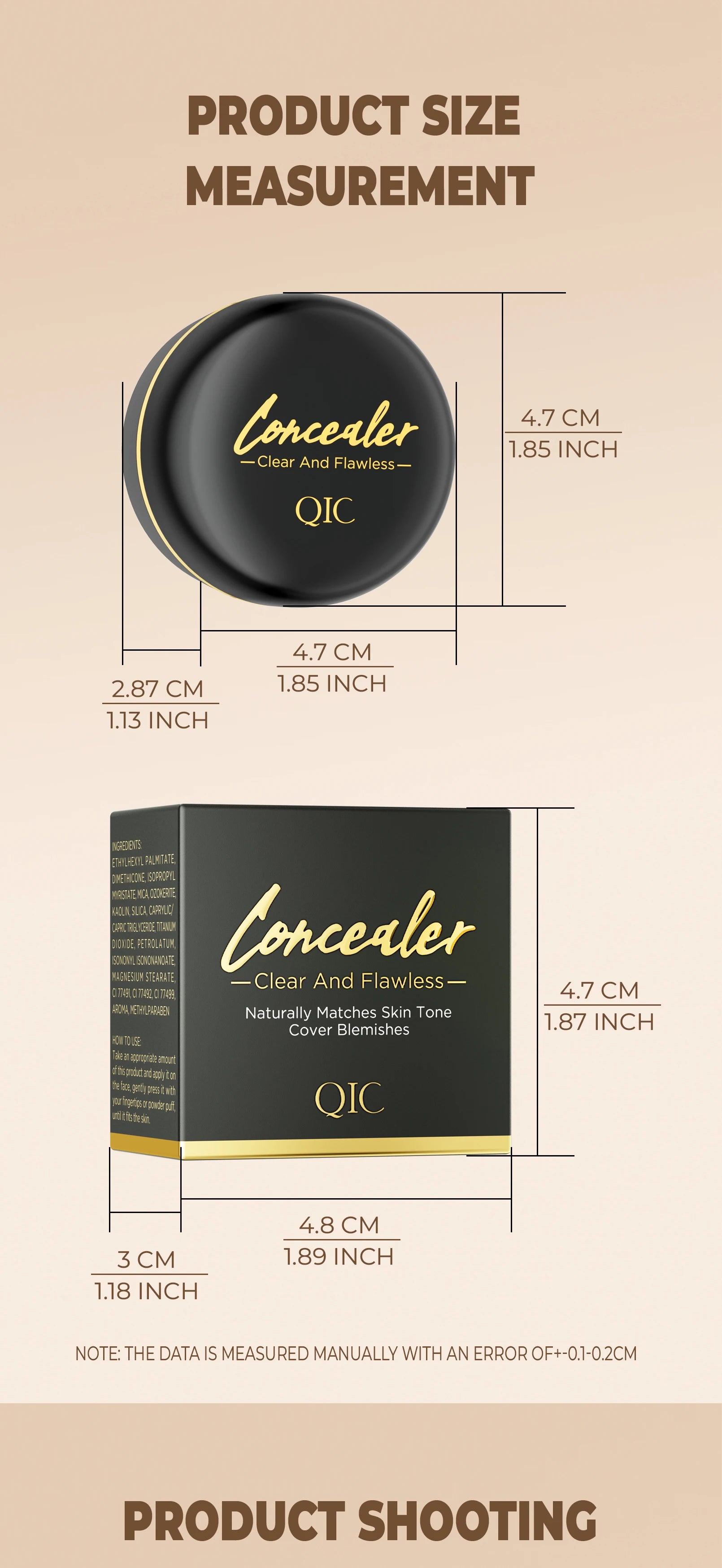Waterproof Full Coverage Concealer