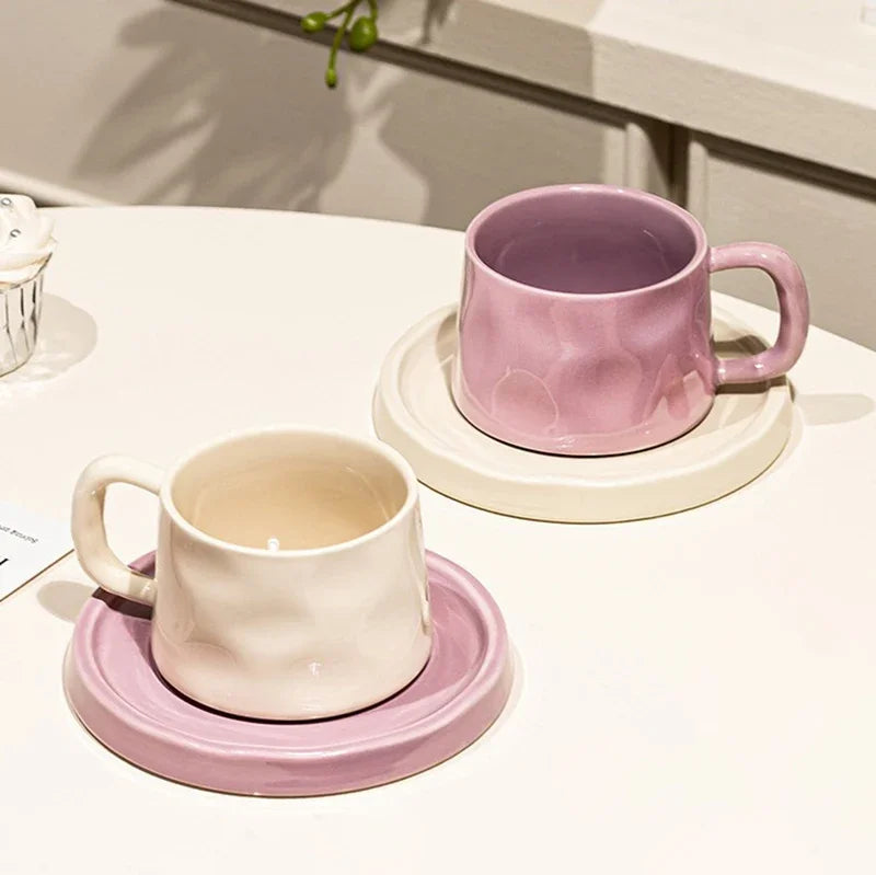 Ceramic Coffee Mug with Tray