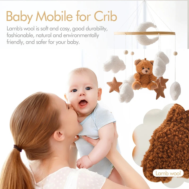 Wooden Baby Cot Mobile