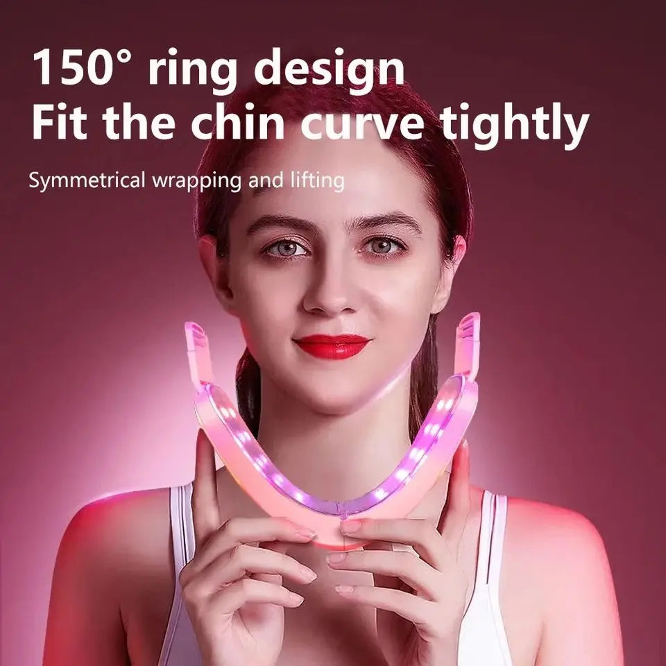 LED Photon Therapy V‑Face Massager