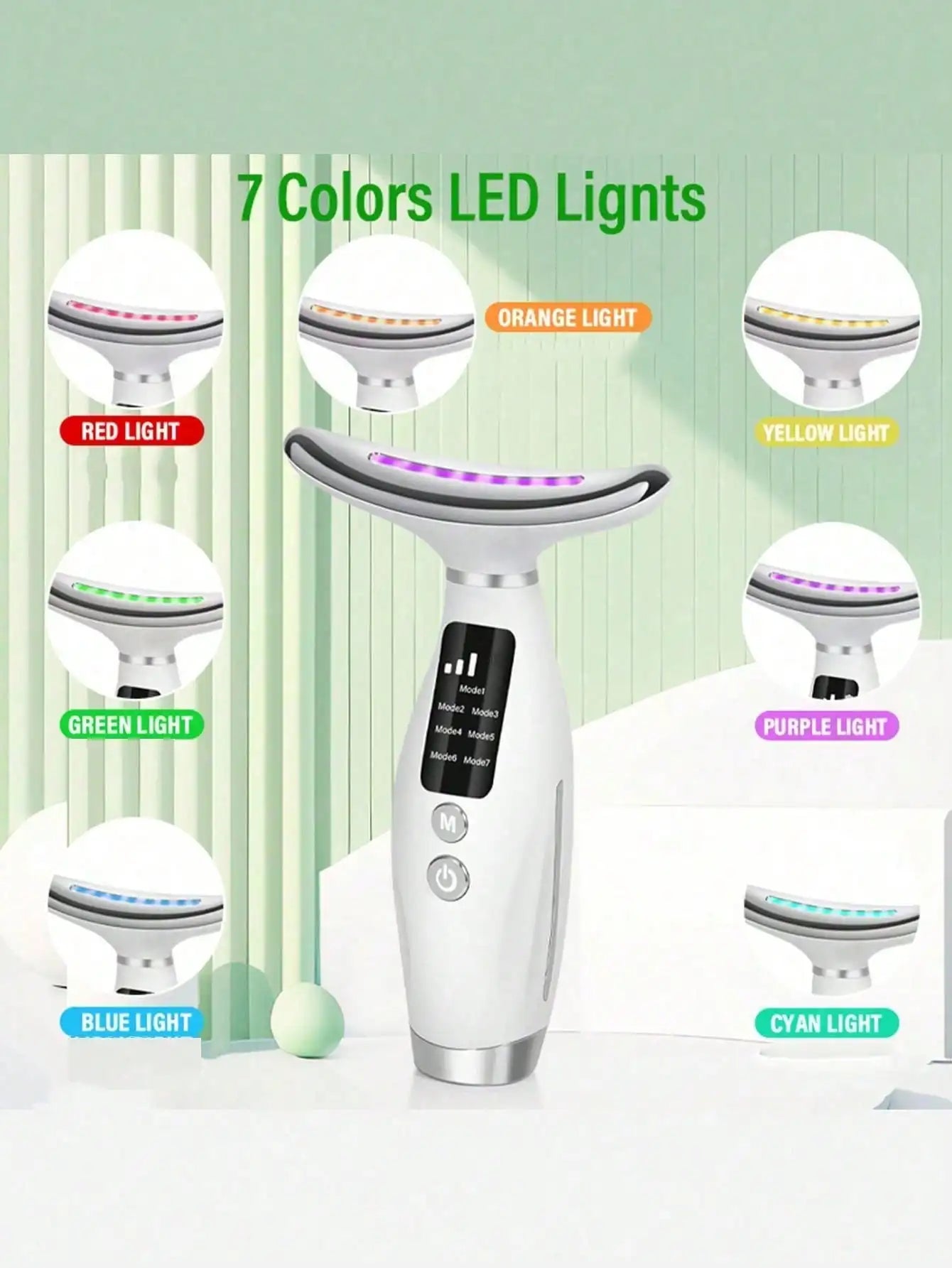 AXH 7‑Mode LED Face & Neck Beauty Instrument