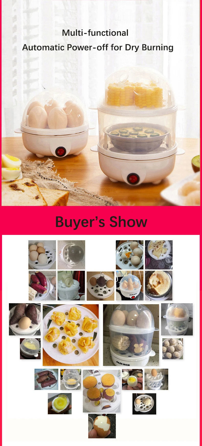 Multifunctional Electric Egg Cooker