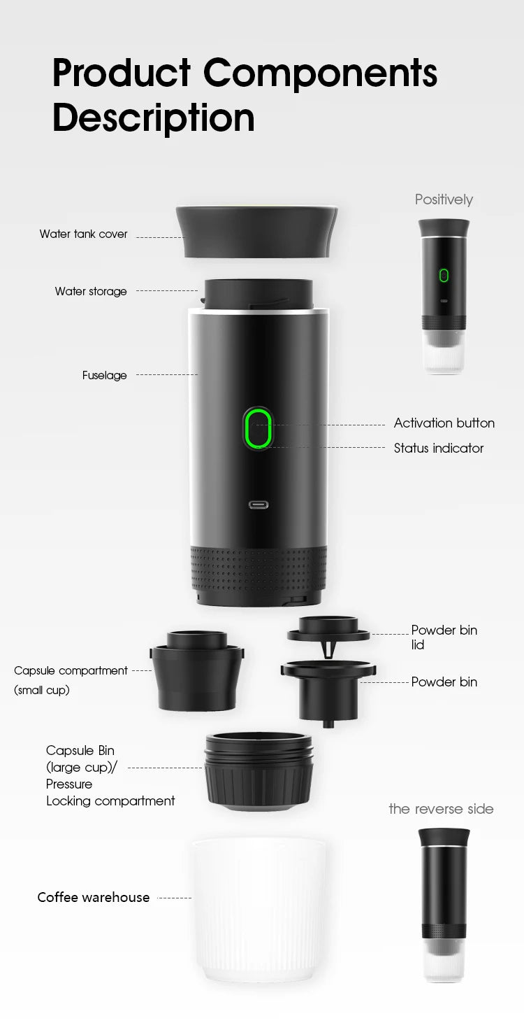 Electric Portable Espresso Coffee Maker