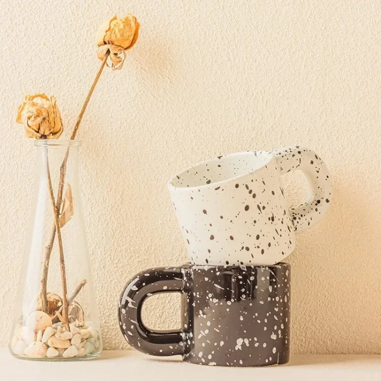 Anamorphic Ink Splash Porcelain Mug