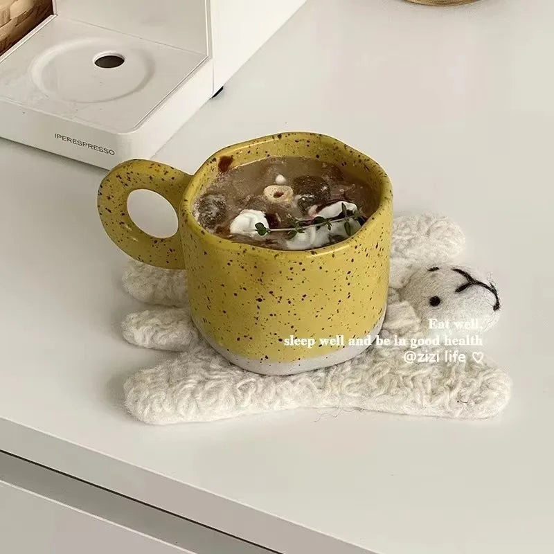 Anamorphic Ink Splash Porcelain Mug