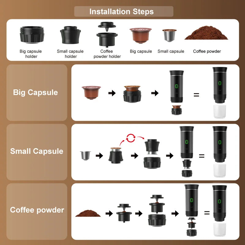 Electric Portable Espresso Coffee Maker