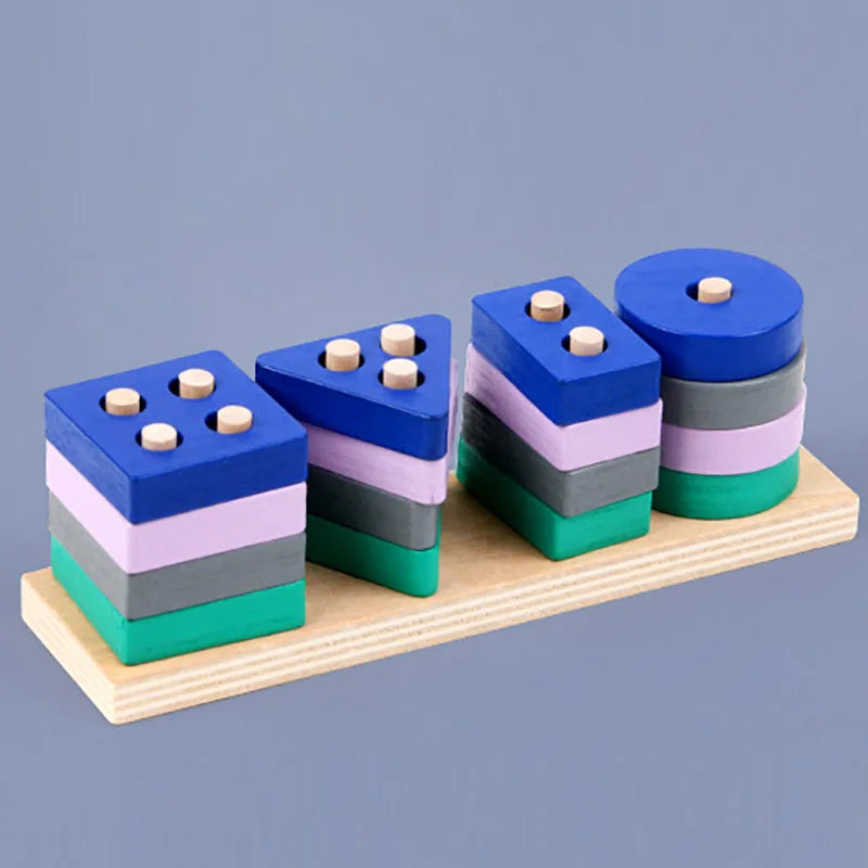Montessori Wooden Colour & Shape Matching Puzzle