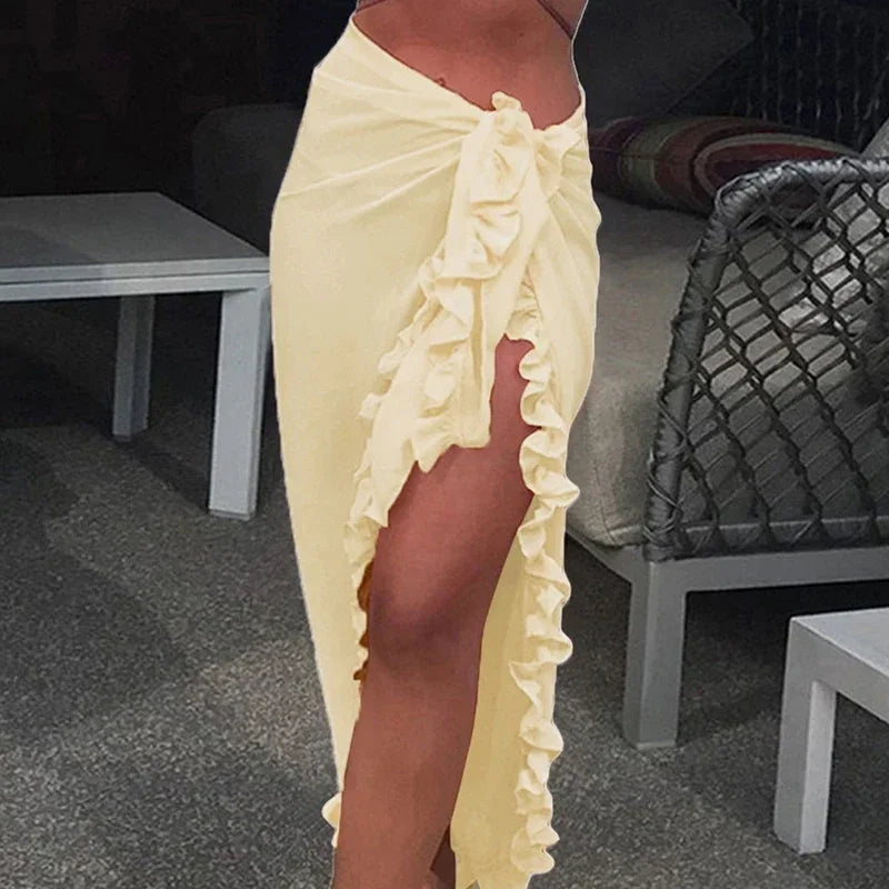 Sheer Chiffon Beach Cover-Up Wrap