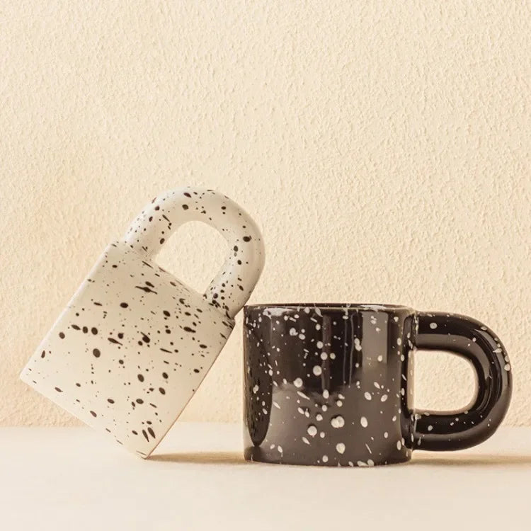Anamorphic Ink Splash Porcelain Mug